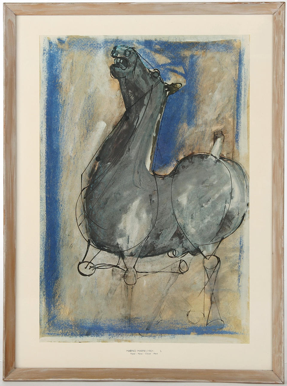 MARINO MARINI. 1901—1980. Art poster, print by painting, 1970s
