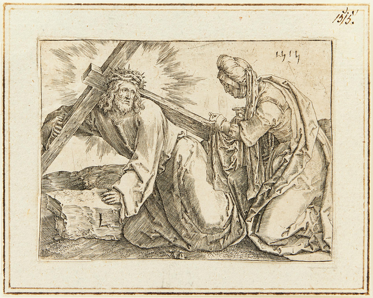 LUCAS VAN LEYDEN (THE NETHERLANDS 1494-1533). ”Kristus kantaa ristiä ...