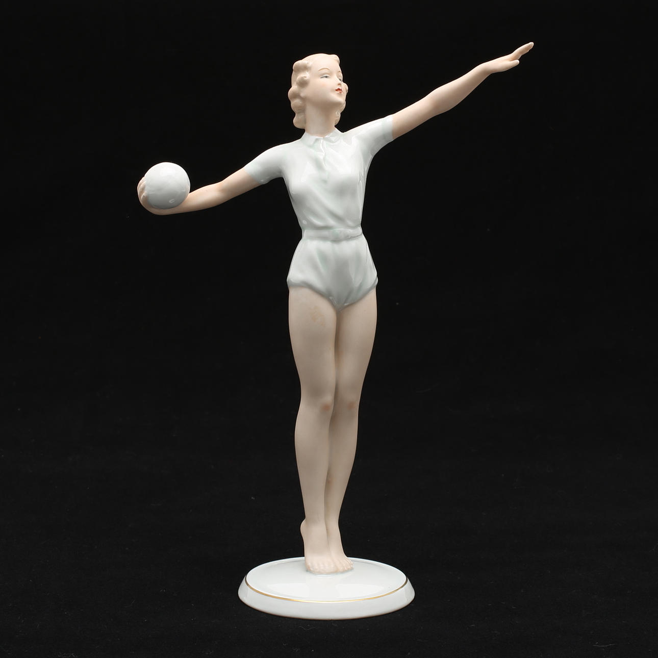 FIGURIN, porslin, art deco, Kurt Steiner, Wallendorf, Tyskland.