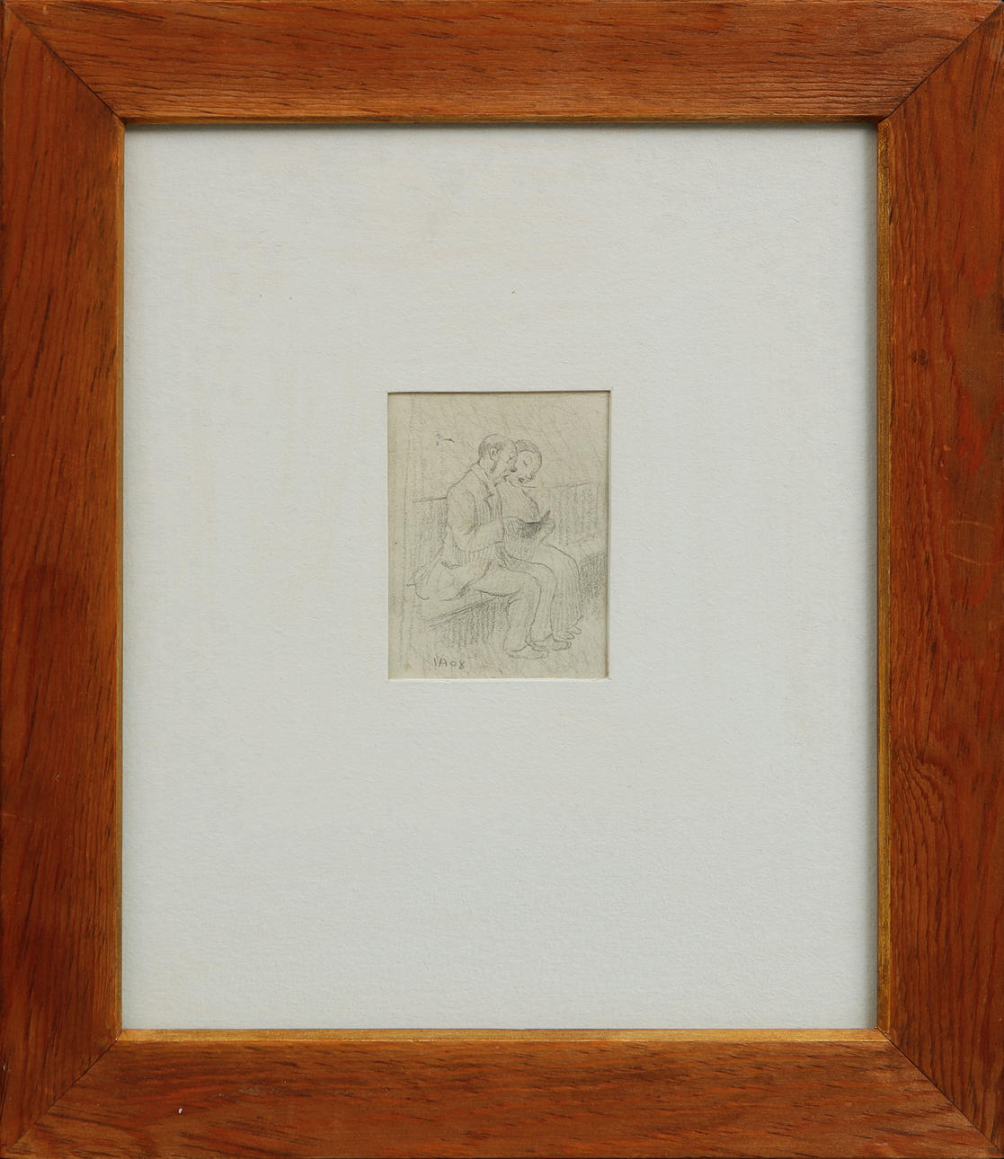 IVAR AROSENIUS. Figure scene, pencil, signed and dated 08.