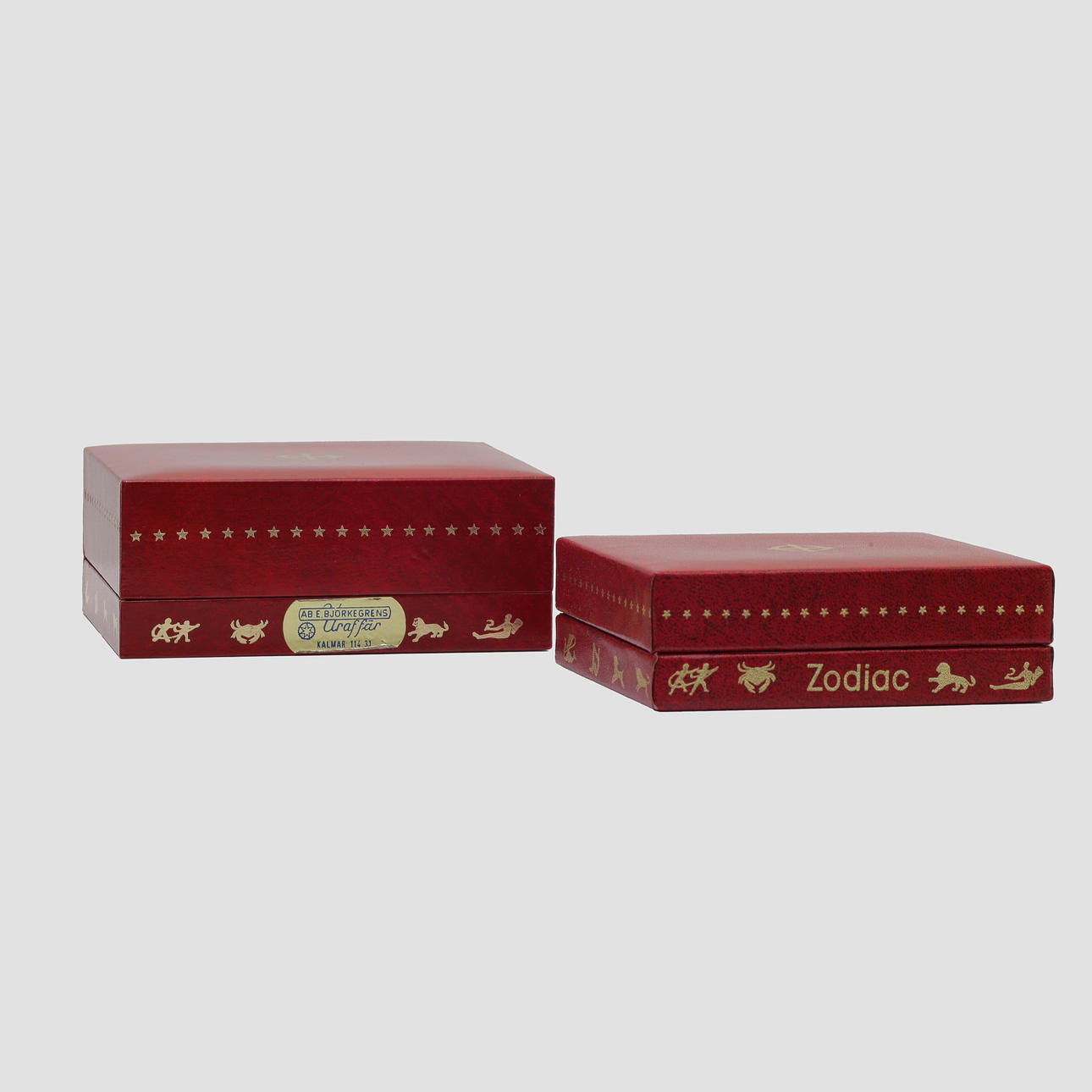 ZODIAC, BOXES FOR WRISTWATCHES, 2 PIECES.