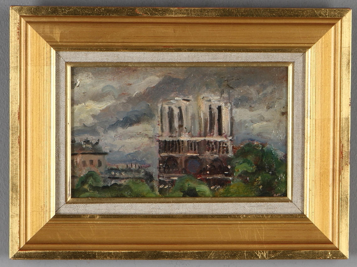 HANS EKEGÅRDH. TILLSKRIVEN. Motiv från Paris, olja på duk, osignerad.