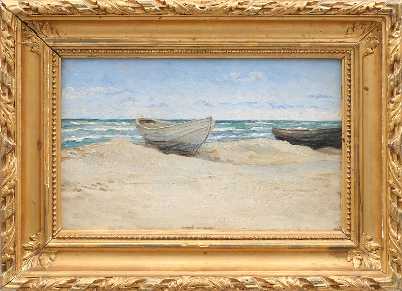 HEDVIG SKARSTEDT. Olja på duk, Strandvy, Skagen, signerad HS, otydligt daterad -09?