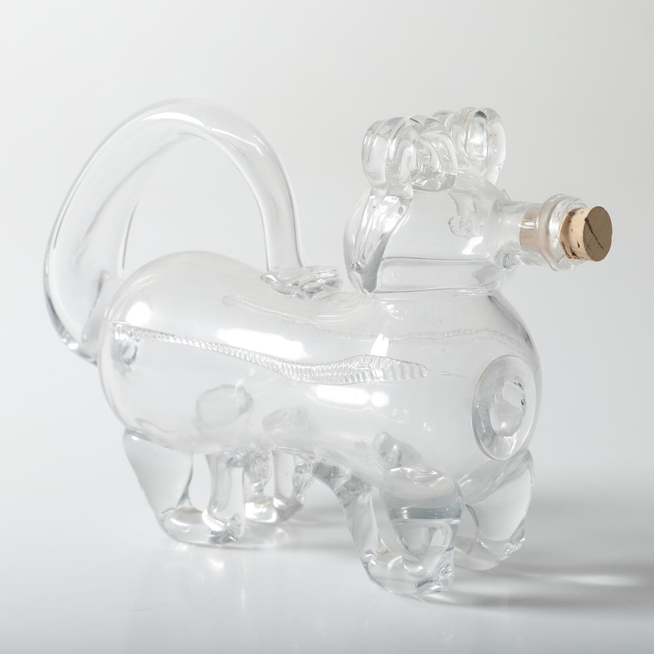 KARAFF, s. k. fyllesvin, glas, 1900-tal.