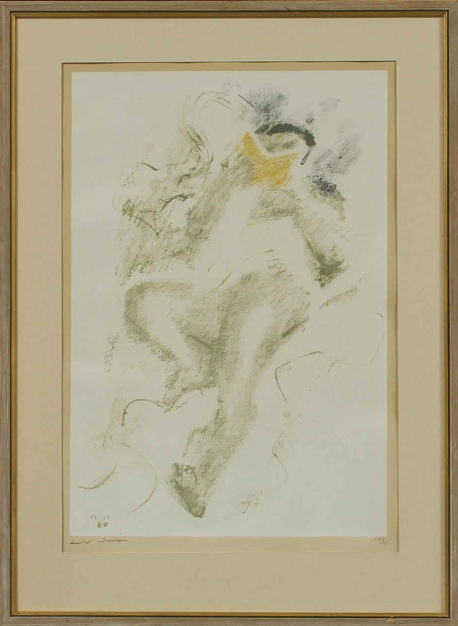 ANDRE MASSON. "Liseuse au livre rouge", färglitografi, sign o numrerad 22/30.