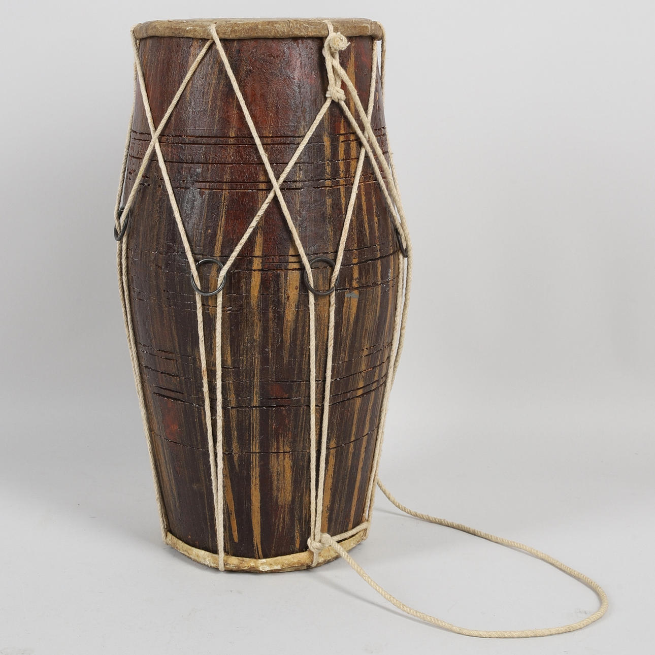 TRUMMA, Dholak, skinn, trä.