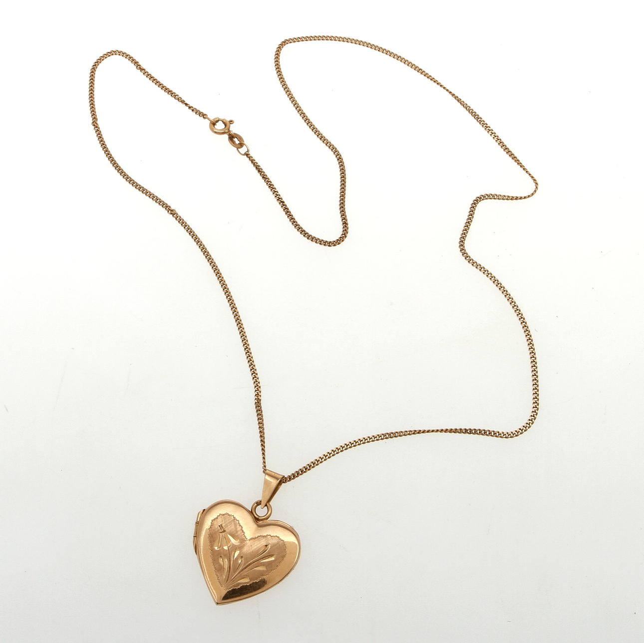 HALSKEDJA med MEDALJONG, 18K rödguld. Vikt 10,6 g.