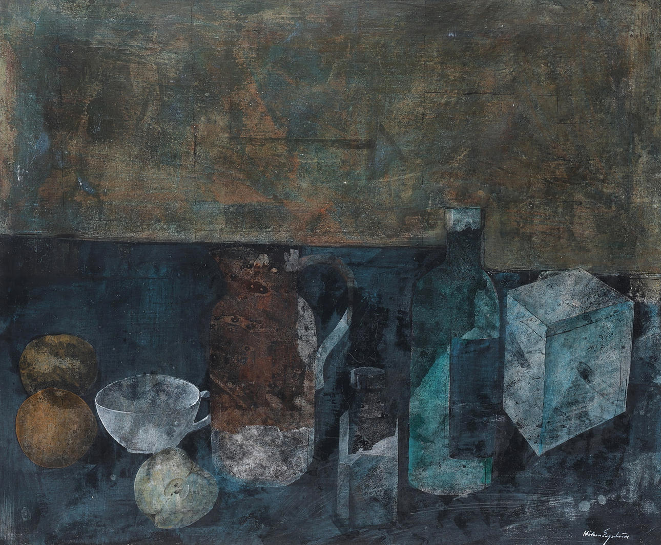 HÅKAN ENGSTRÖM. Tempera and wax, signed.