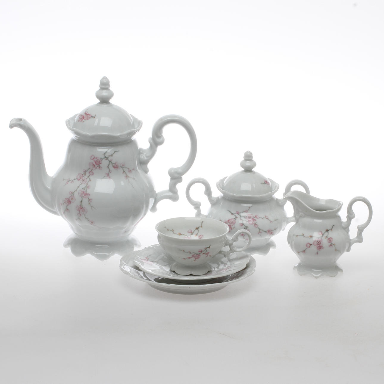 KAFFESERVIS, ca 26 delar, porslin, "Sylvia", Hutschenreuter, 1900-tal.