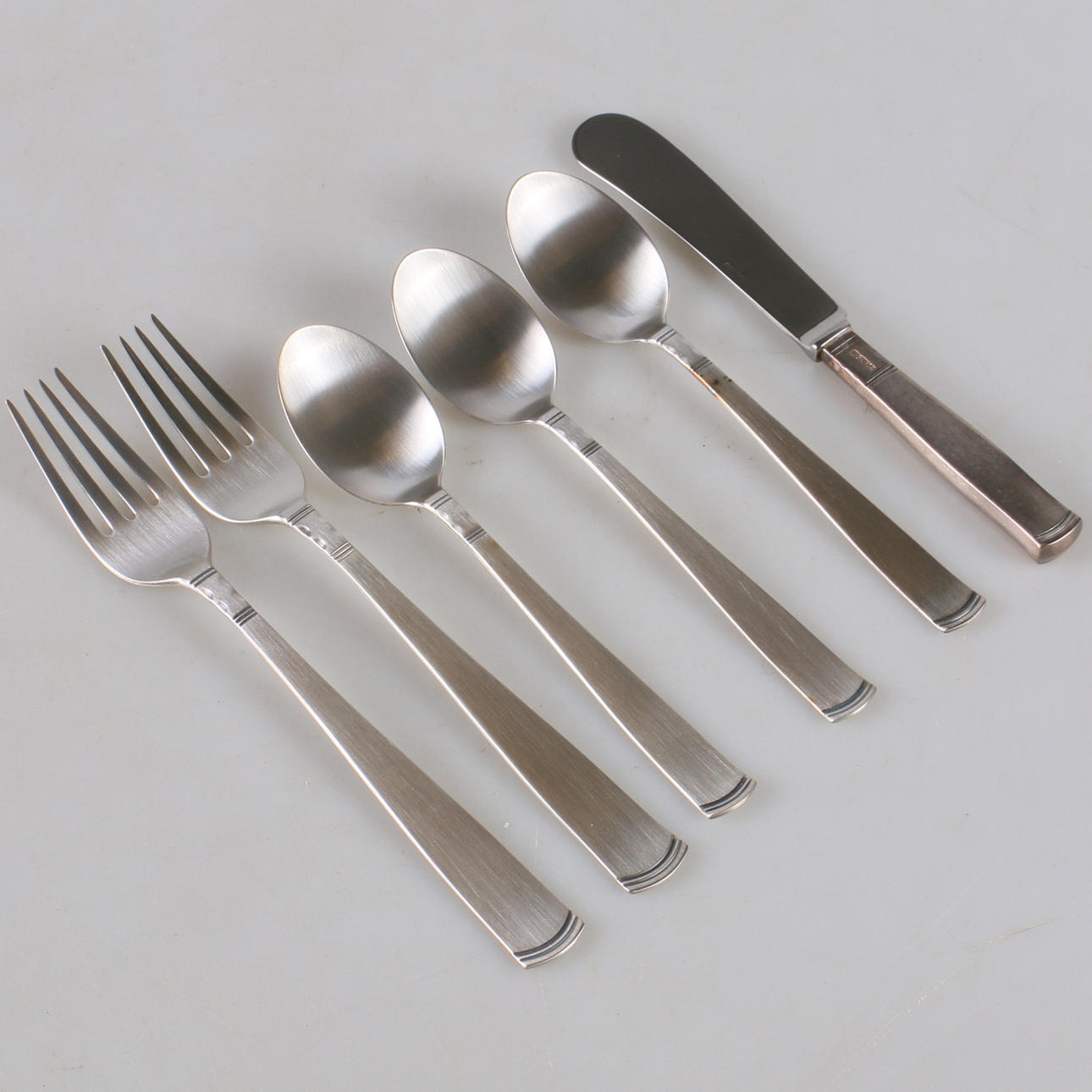 BESTICK, 6 delar, Silver, "Rosenholm", GAB, 1900-tal.