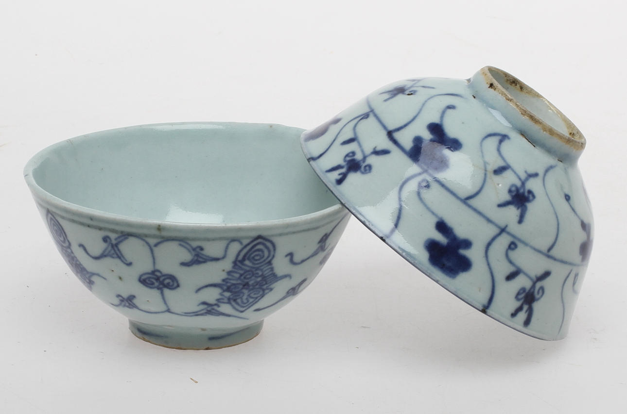 SKÅLAR, 2 st, porslin, Ming, Kina.