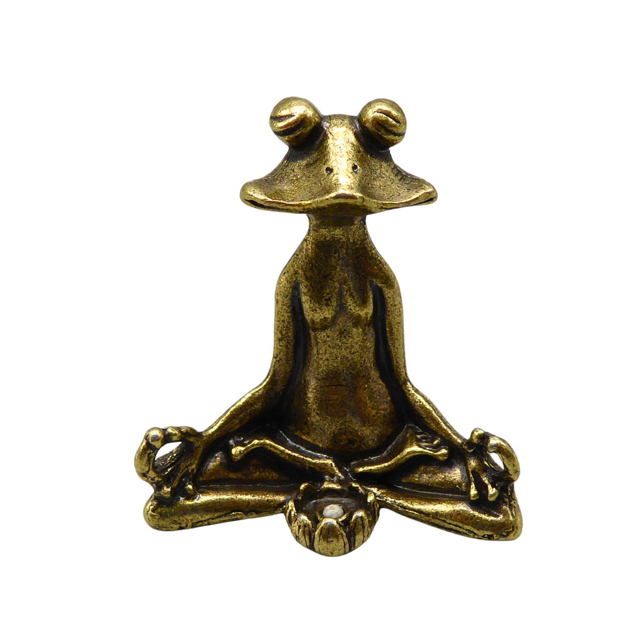 FROG BRASS FIGURE.
