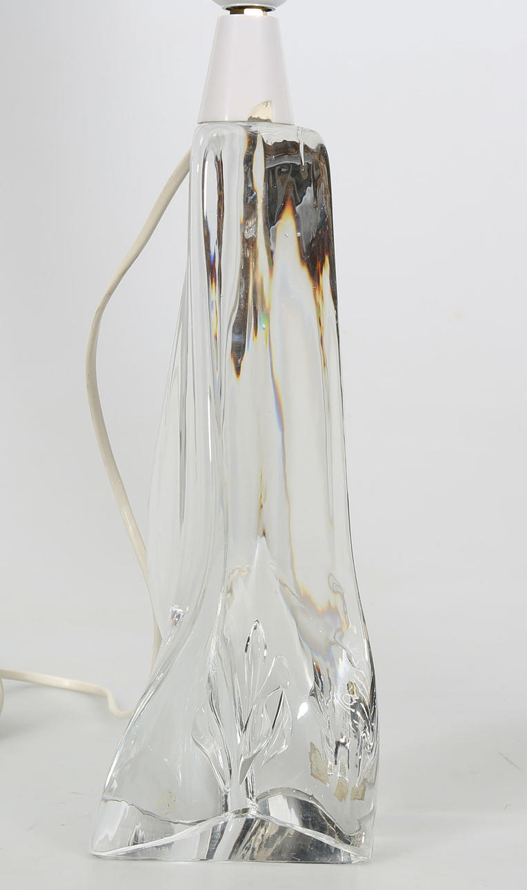 BORDSLAMPA, glas, design Folke Walving, signerad FW, Målerås.