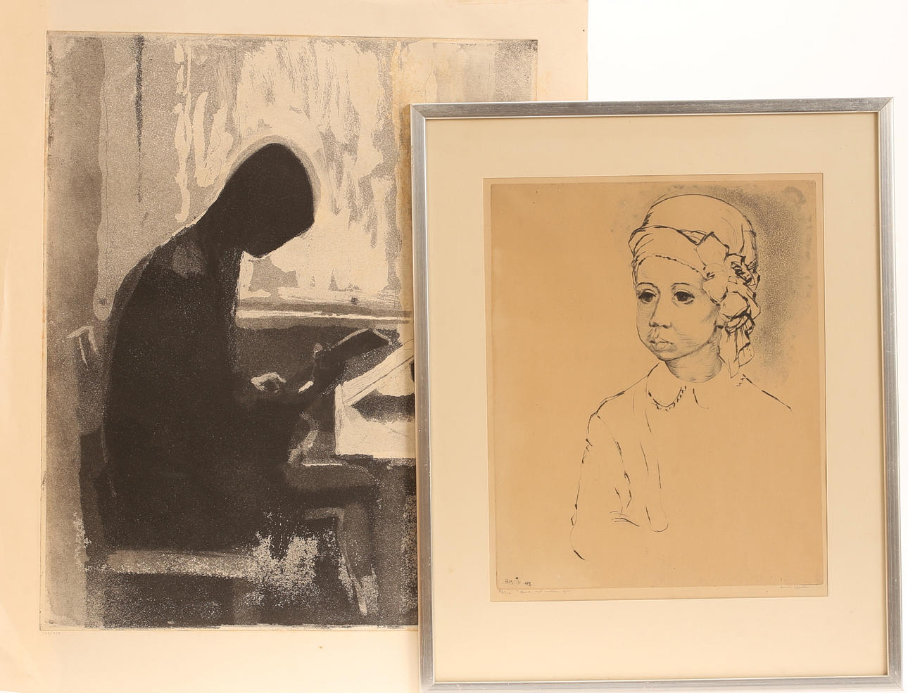 LOUIS BASTIN. Etchings, 2 pieces.