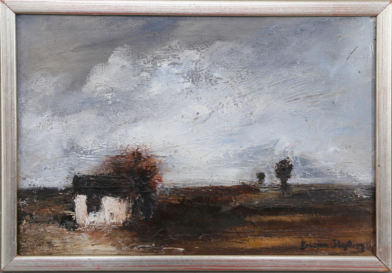 OIDENTIFIERAD KONSTNÄR. Landskap, olja på duk, signerad.