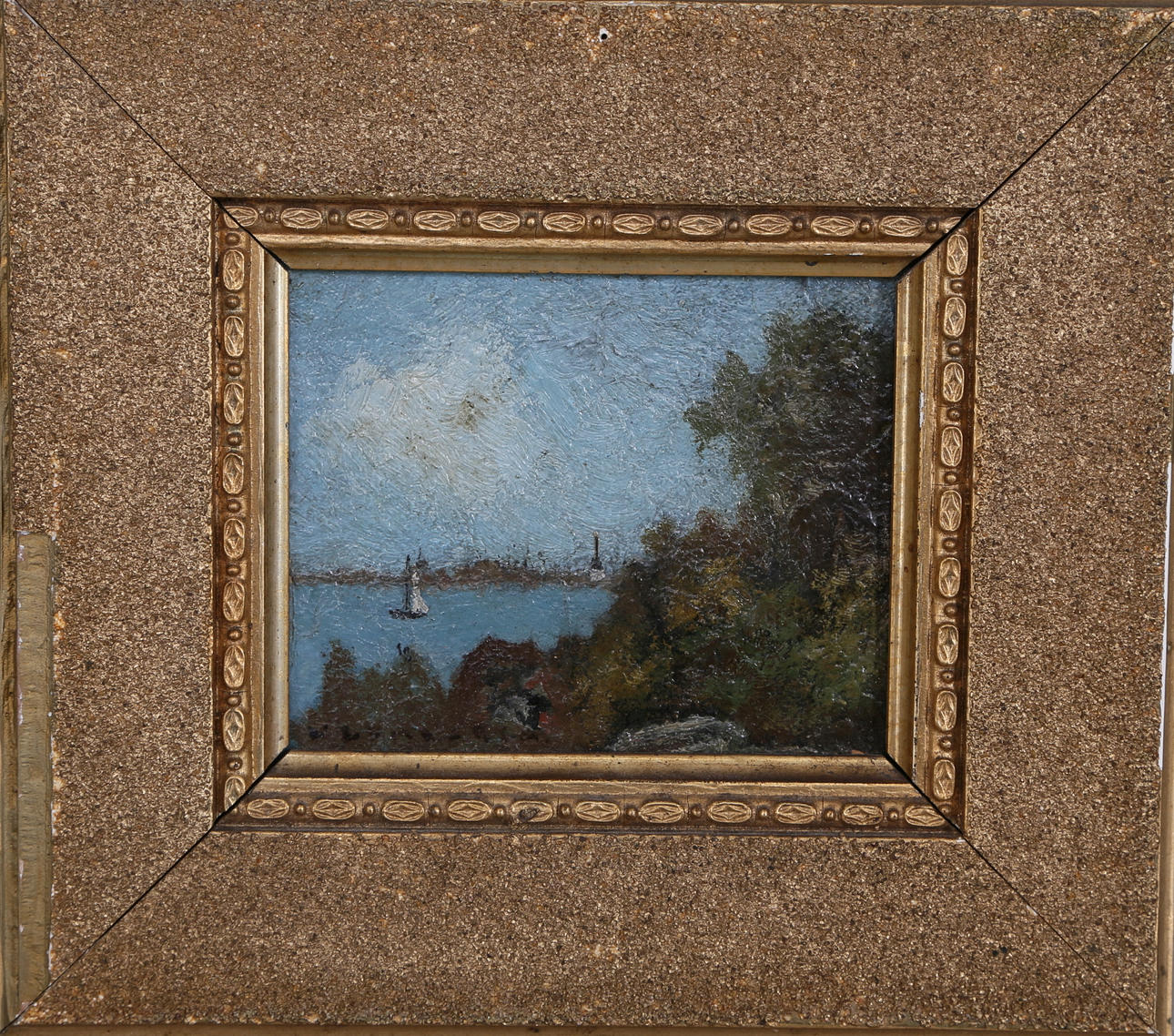 VILGOT LUNDGREN. Landskap, olja på pannå, signerad.