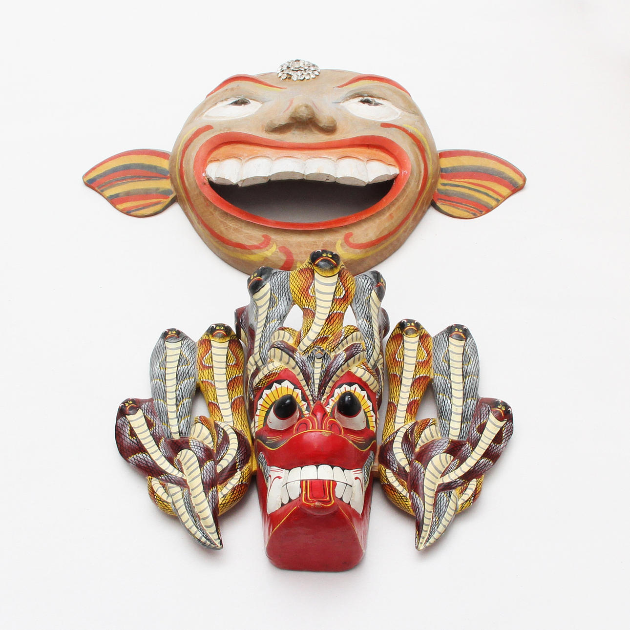 Two dance masks, Sri Lanka.
