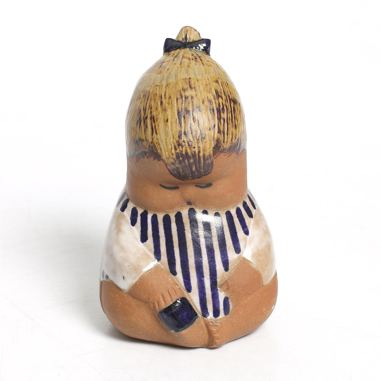 LISA LARSON. Figurin, stengods, "Johanna", ur serien "Larsons ungar". Gustavsberg. Signerad.