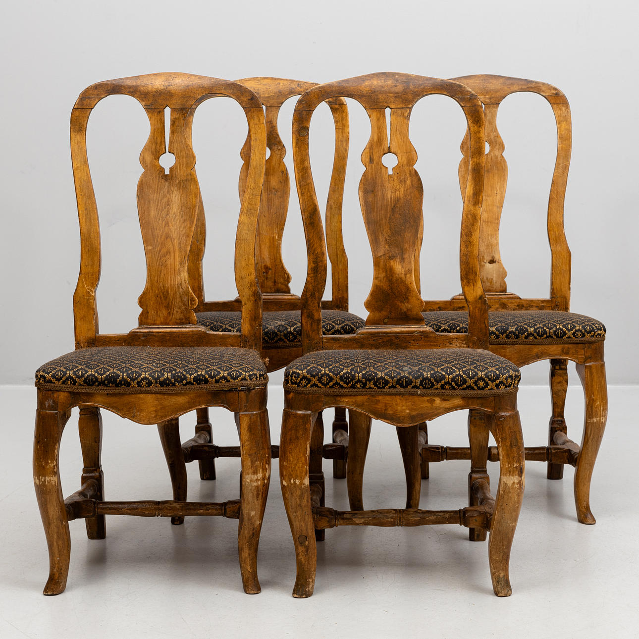 A set of four Rococo chairs, second half of the 18th century. Furniture ...