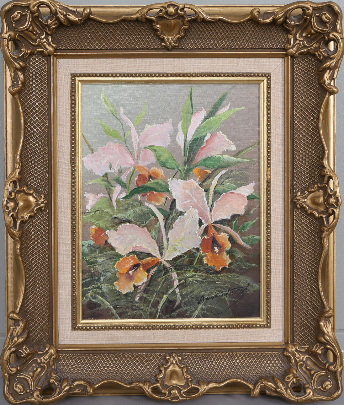 DAN LINDSTRAND. Blomsterstilleben, olja på duk, signerad.