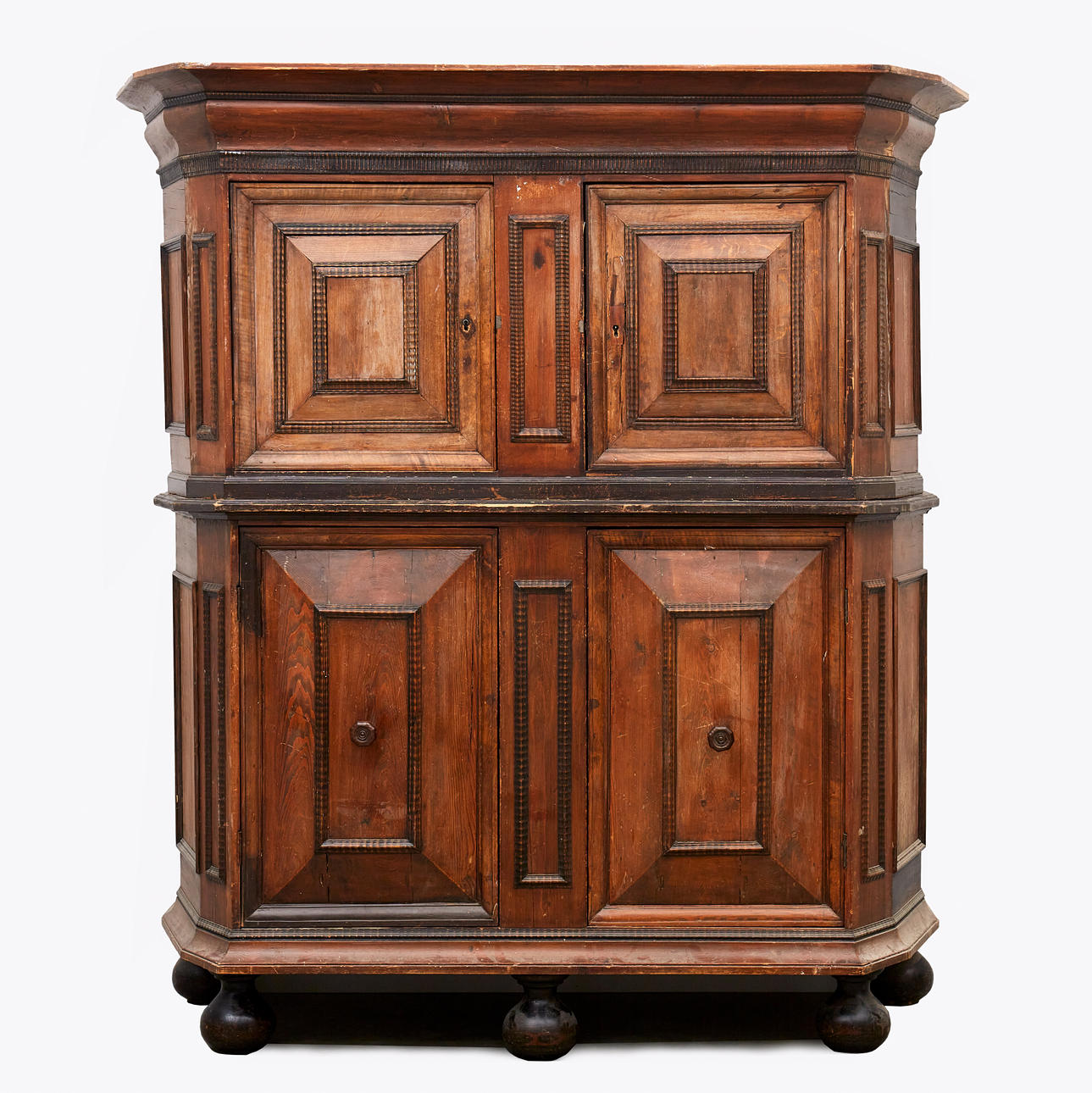 A pine cupboard, 18th century, Sweden.