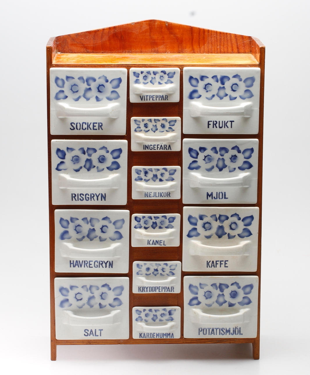 KRYDD- OCH SPECERIUPPSATS, flintgods, Rörstrand, 1900-tal.