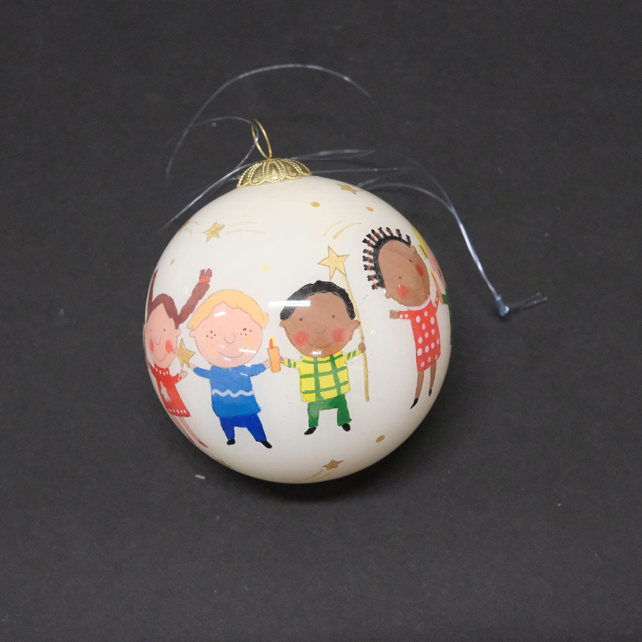 BOLA DE NAVIDAD, CRISTAL, UNICEF.