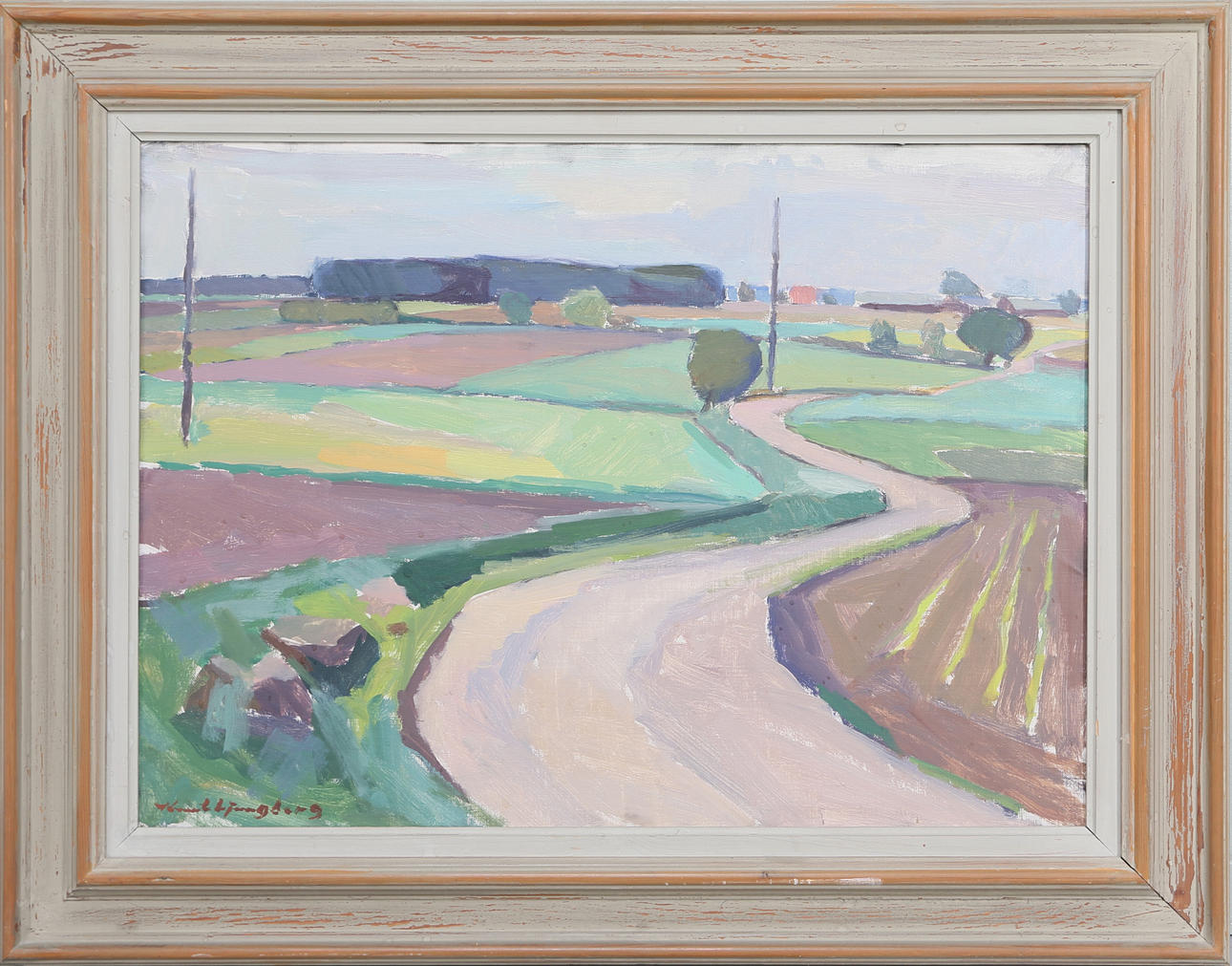 KNUT LJUNGBERG. Landskapsmotiv, olja på duk, signerad.