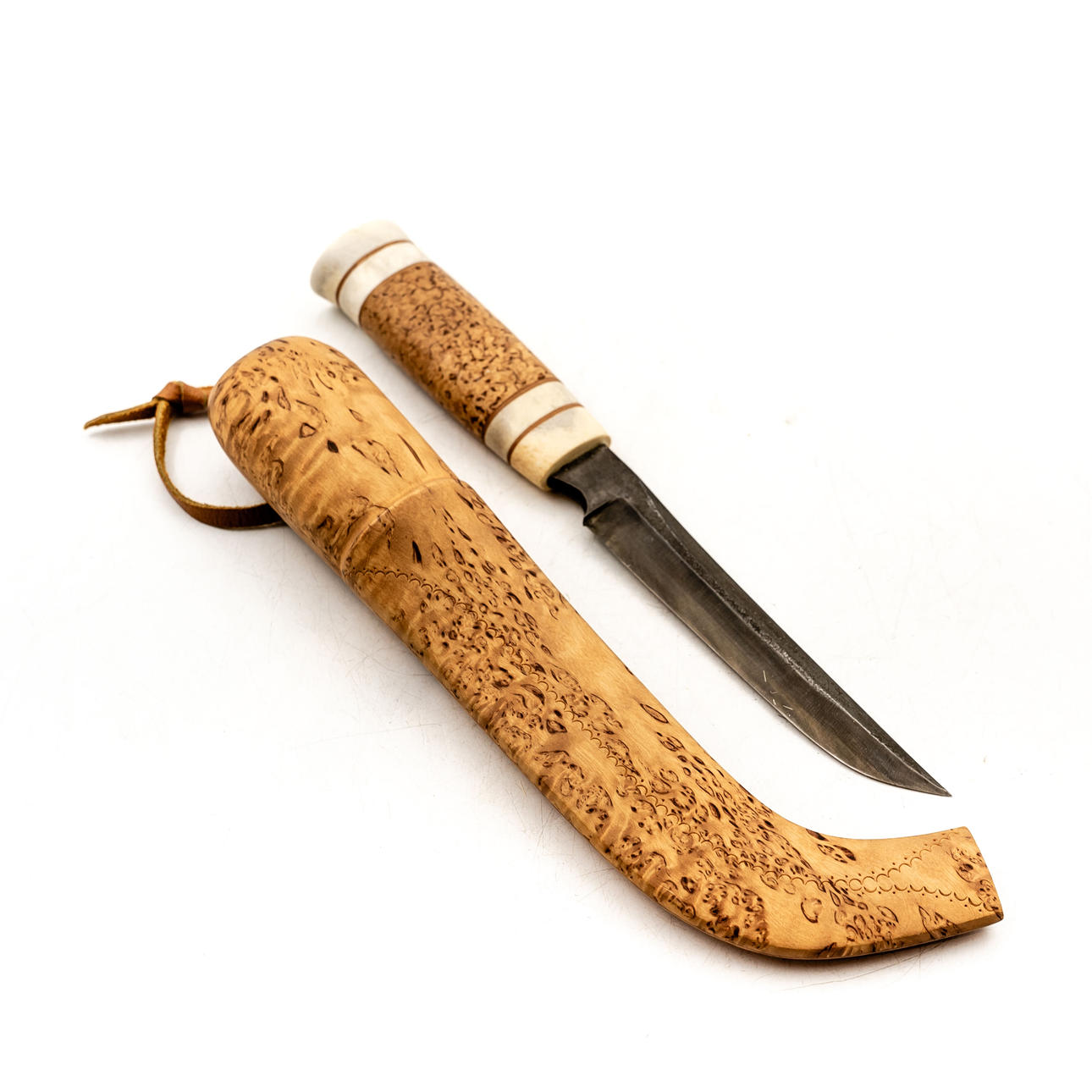 PAUL SUND. kniv, sameslöjd, masurbjörk, 1900-tal. Etnografika - Samisk ...