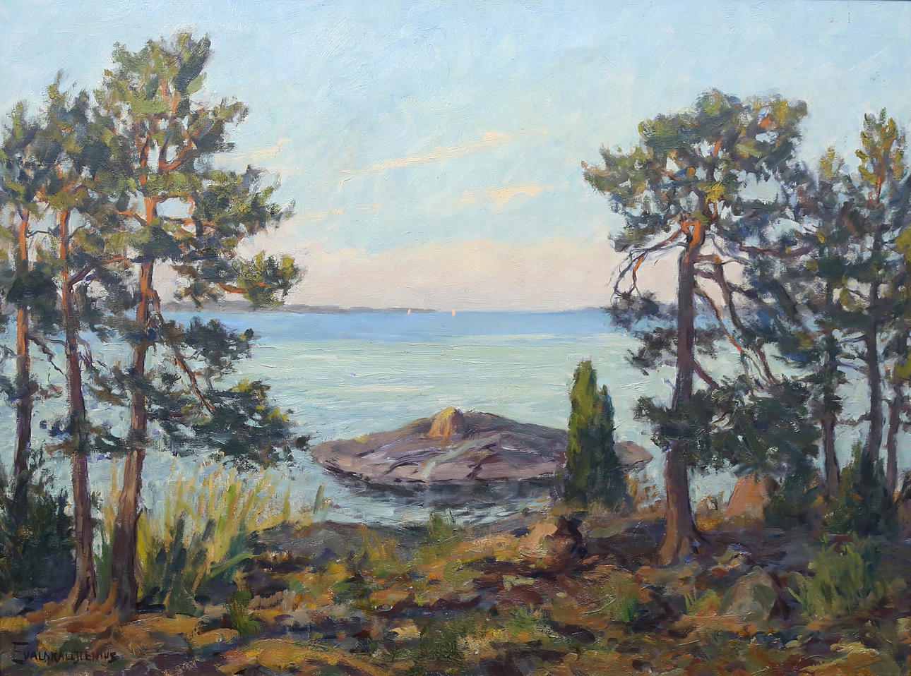 EVALD KALLSTENIUS. oil on canvas, signed.
