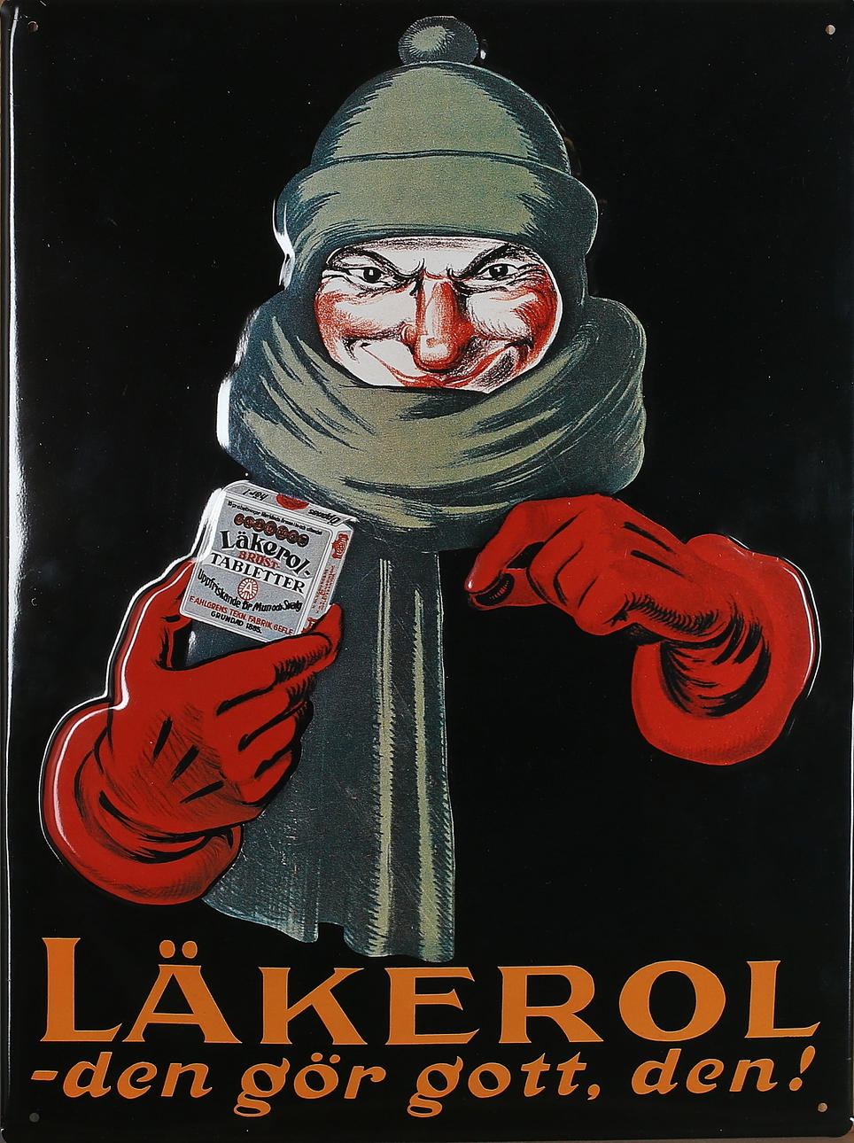 PLÅTSKYLT, Läkerol, 19/2000-tal.