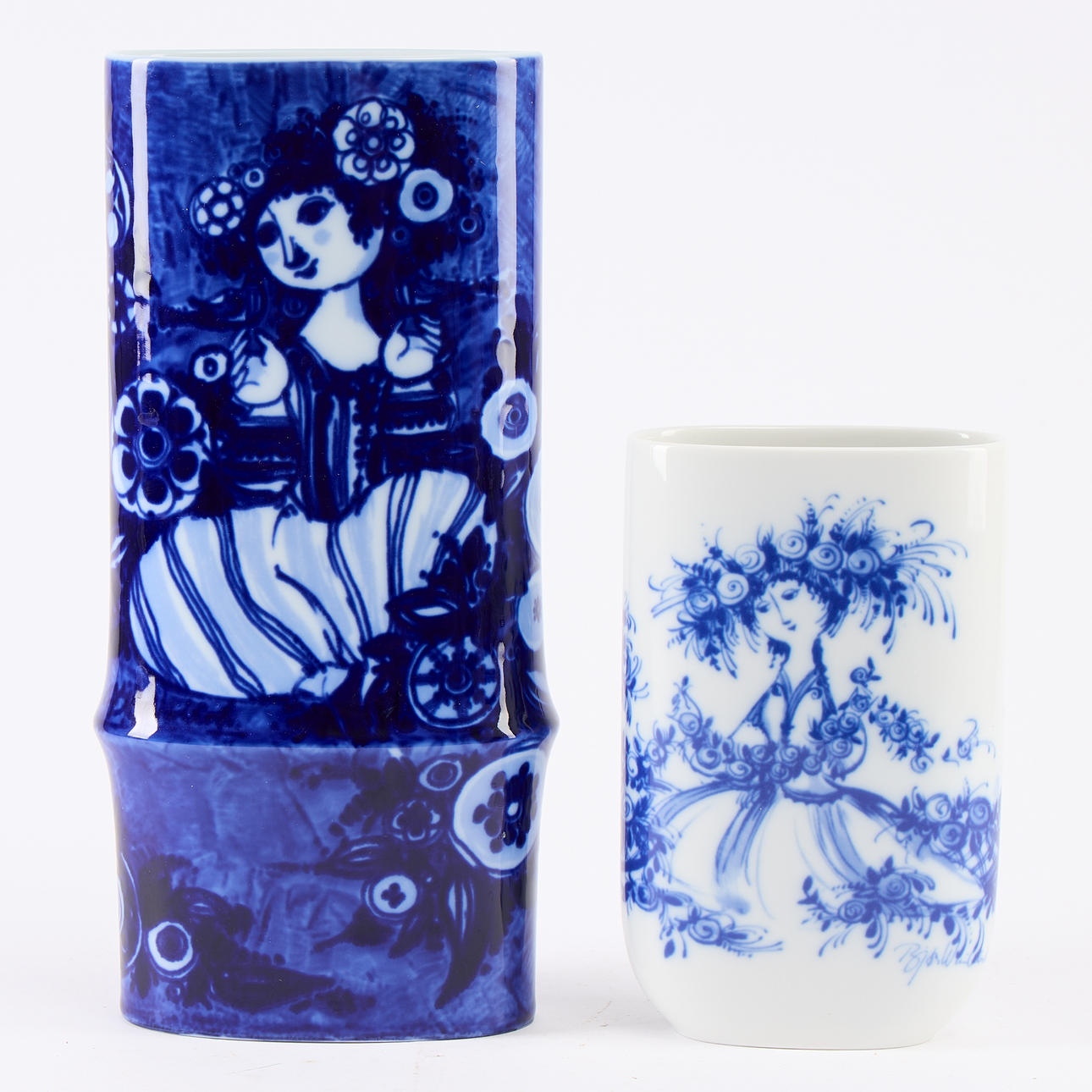 BJÖRN WIINBLAD. Vases, two pieces.