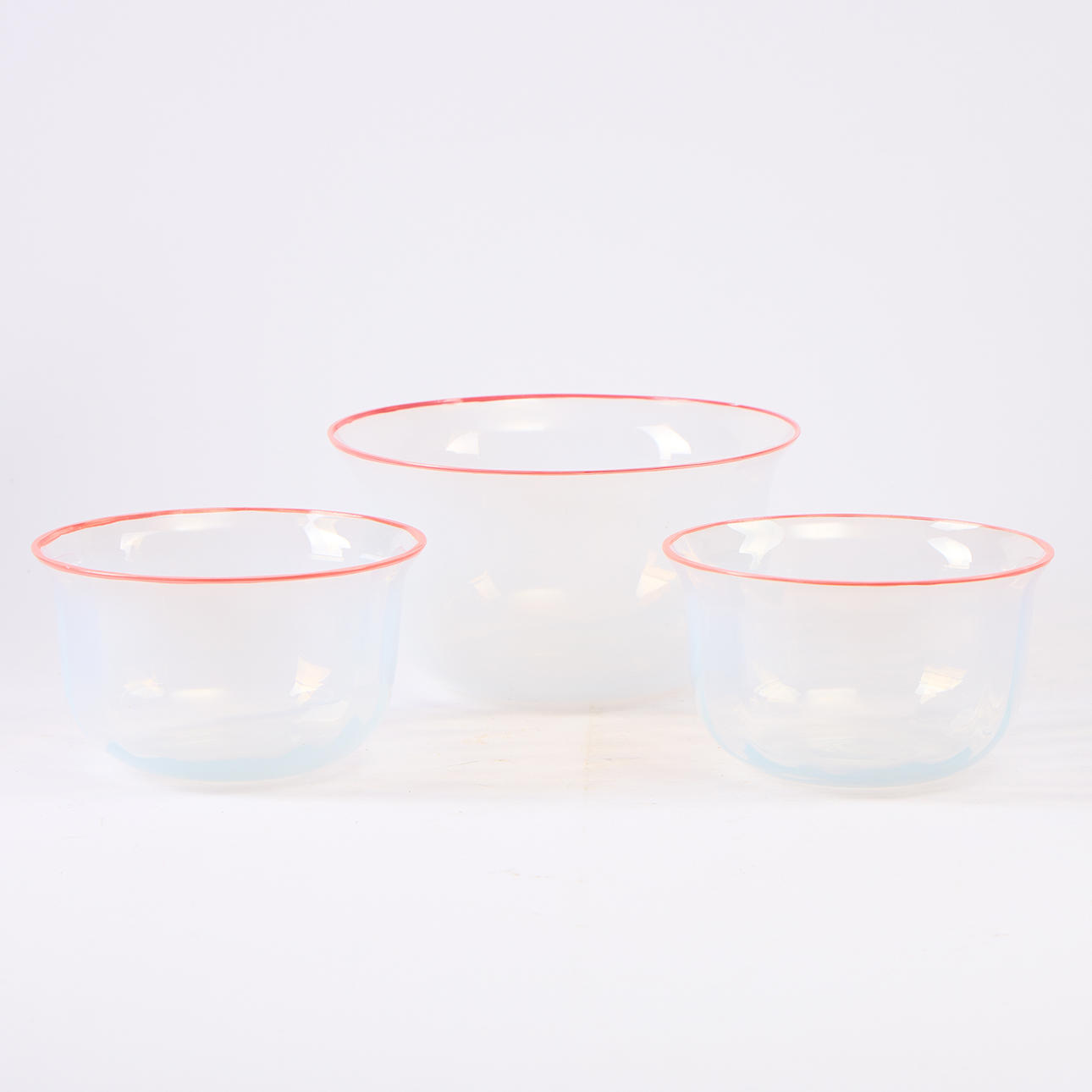 GLASSKÅLAR, 3 stycken.