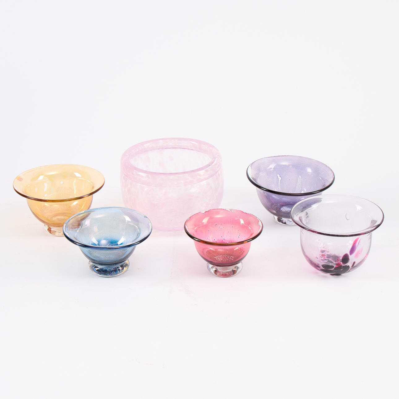 GLASSKÅLAR, 6 stycken.