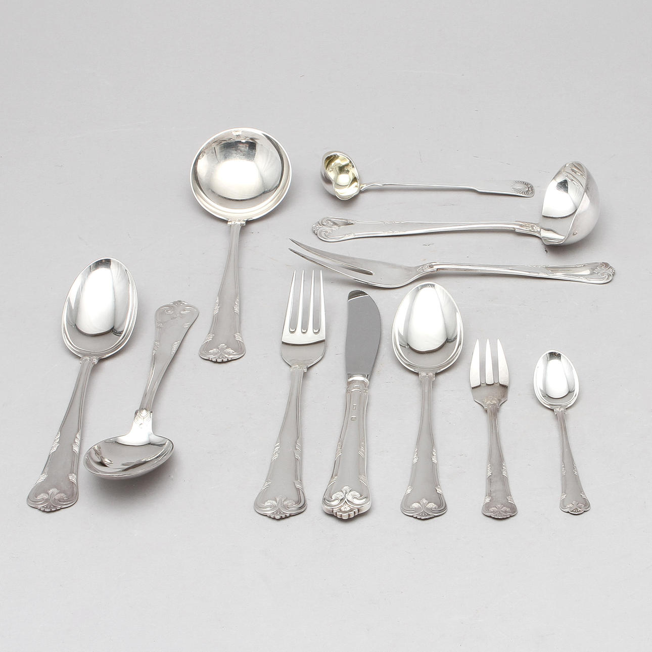 BESTICKSERVIS, silver, 65 delar, "Herrgård", Cohr.