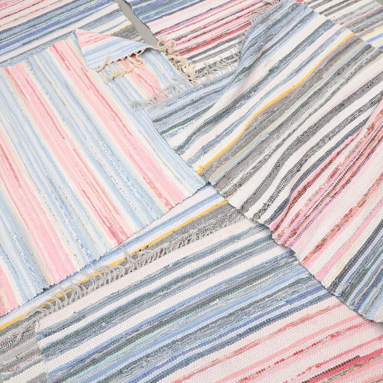 RAG RUGS, 3 pcs.