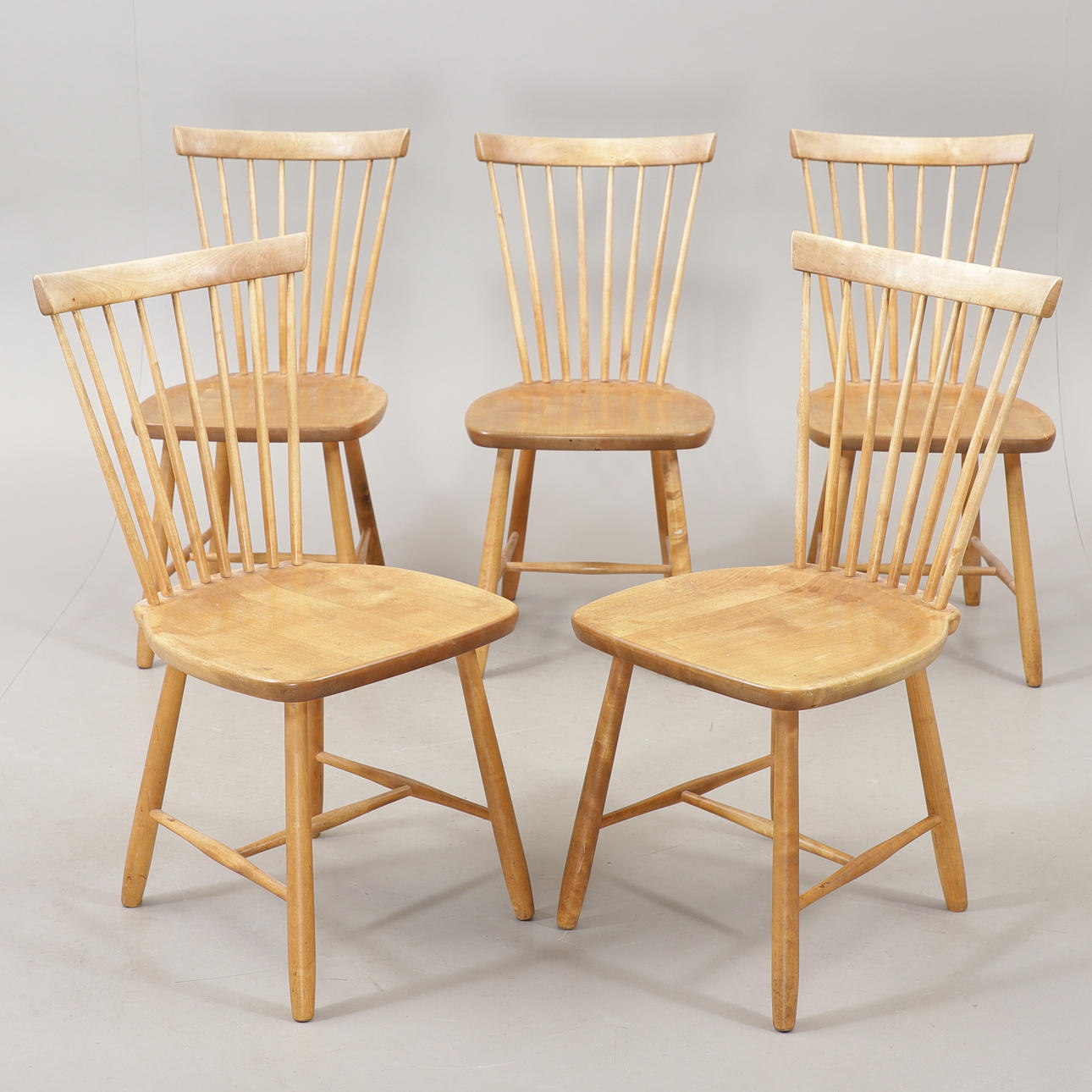 StolabストラブCarl Malmsten木製チェア CARL MALMSTEN. A set of 5 “Lilla Åland” chairs, Stolab, 20th