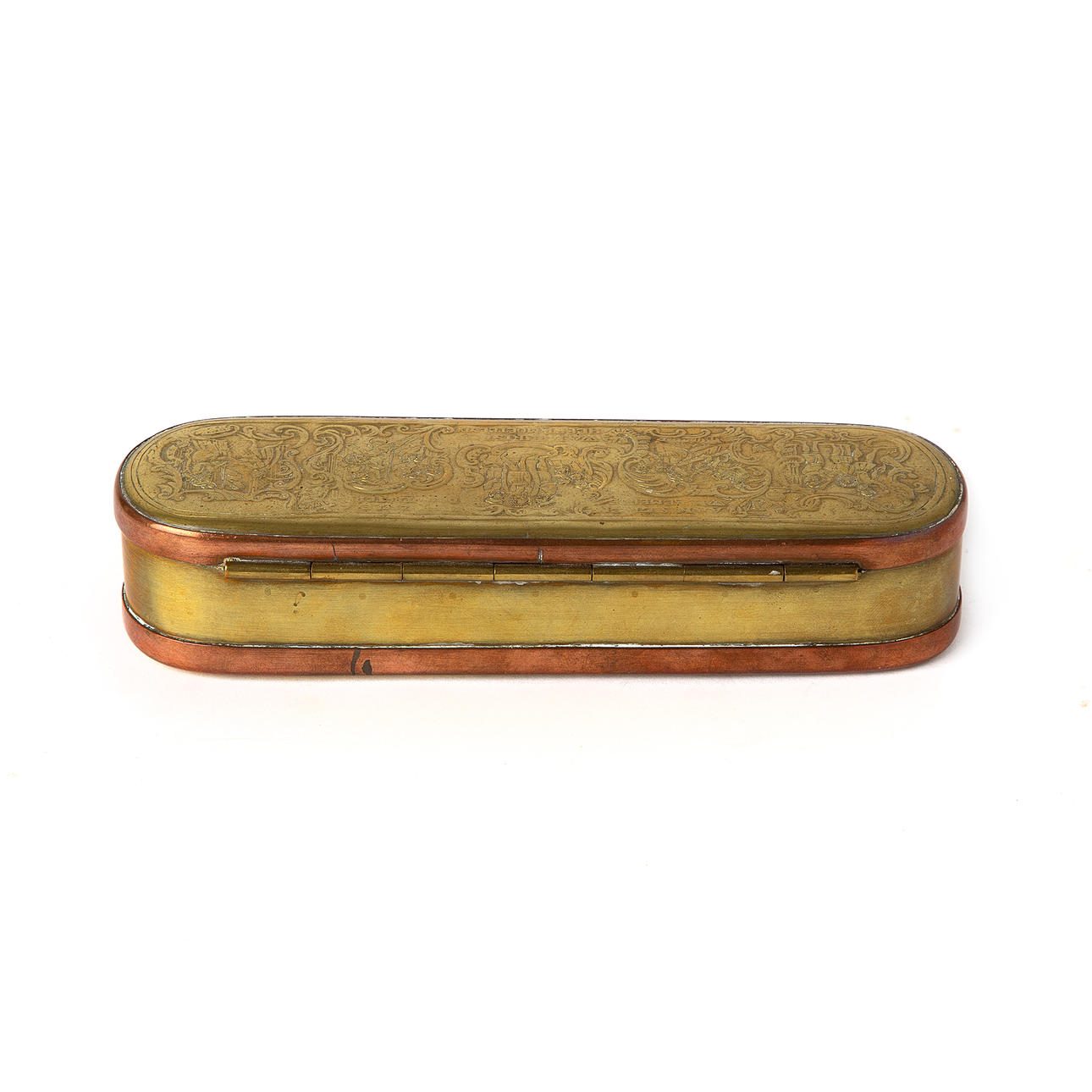 A brass and copper snuff box, Holland, probably the first quarter of ...