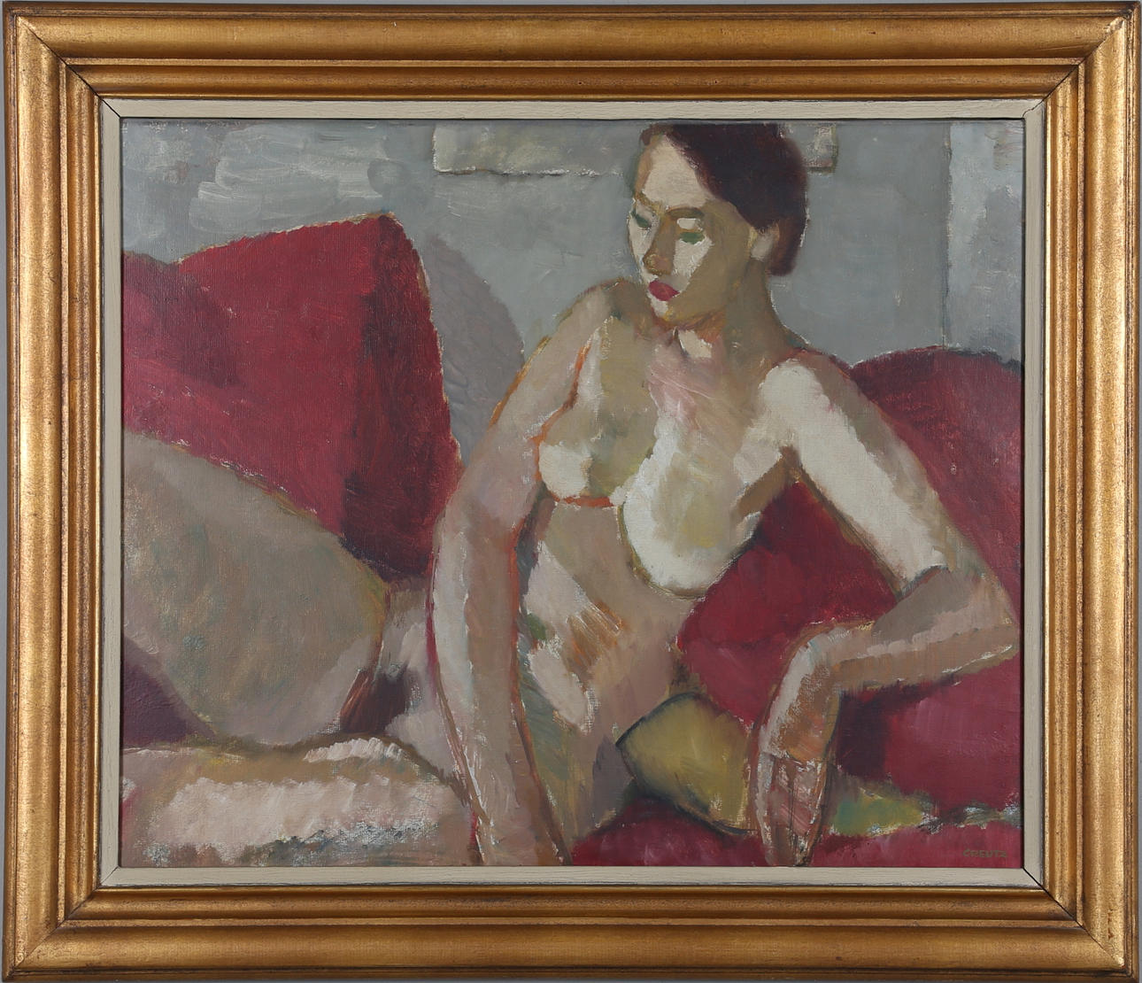 MAGNUS CREUTZ. Nakenstudie, olja på duk, signerad.