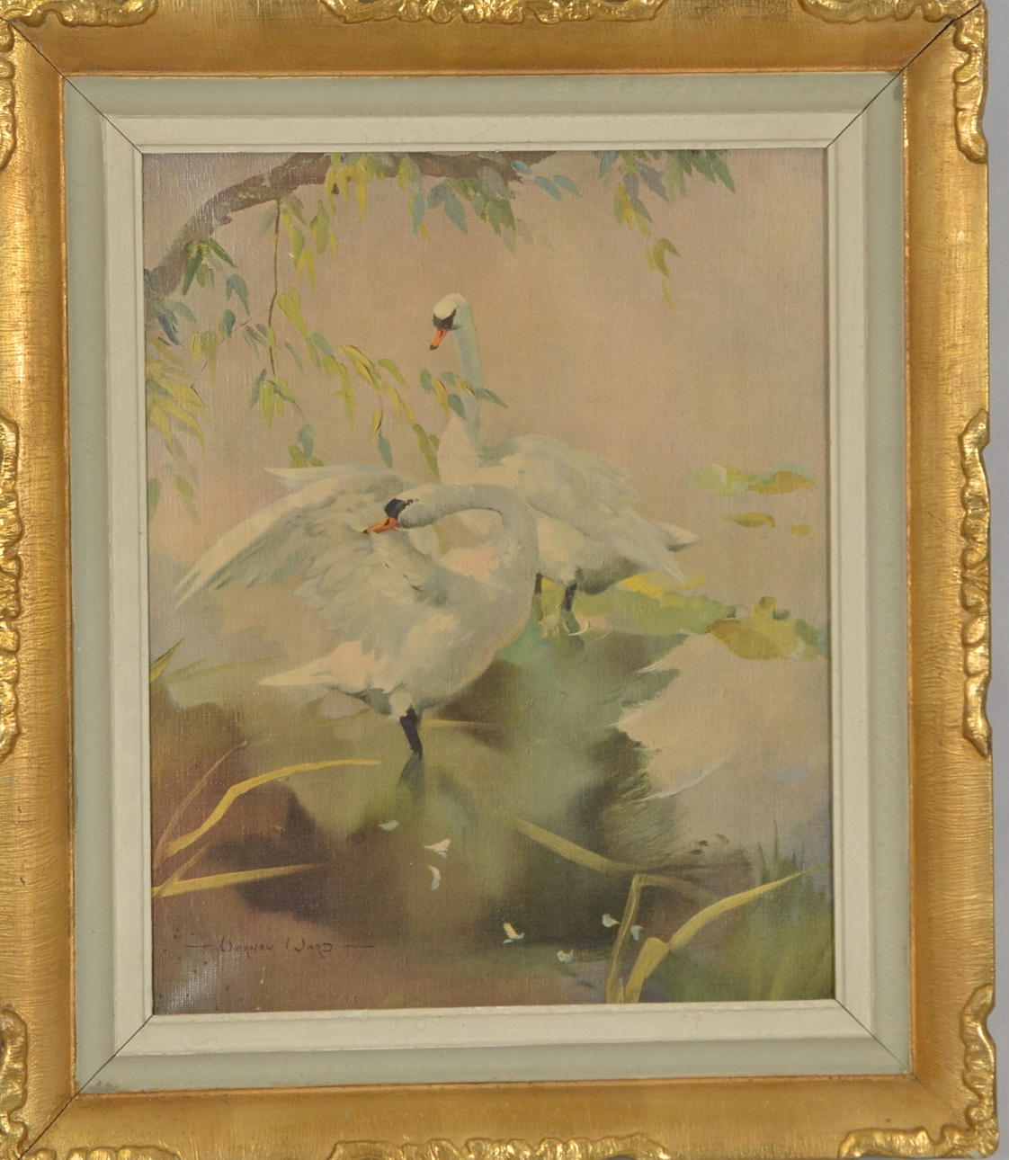 VERNON WARD. OLJETRYCK PÅ DUK.