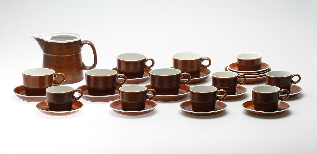 SERVISDELAR, 13 delar, "Coq", Stig Lindberg, Gustavsberg.