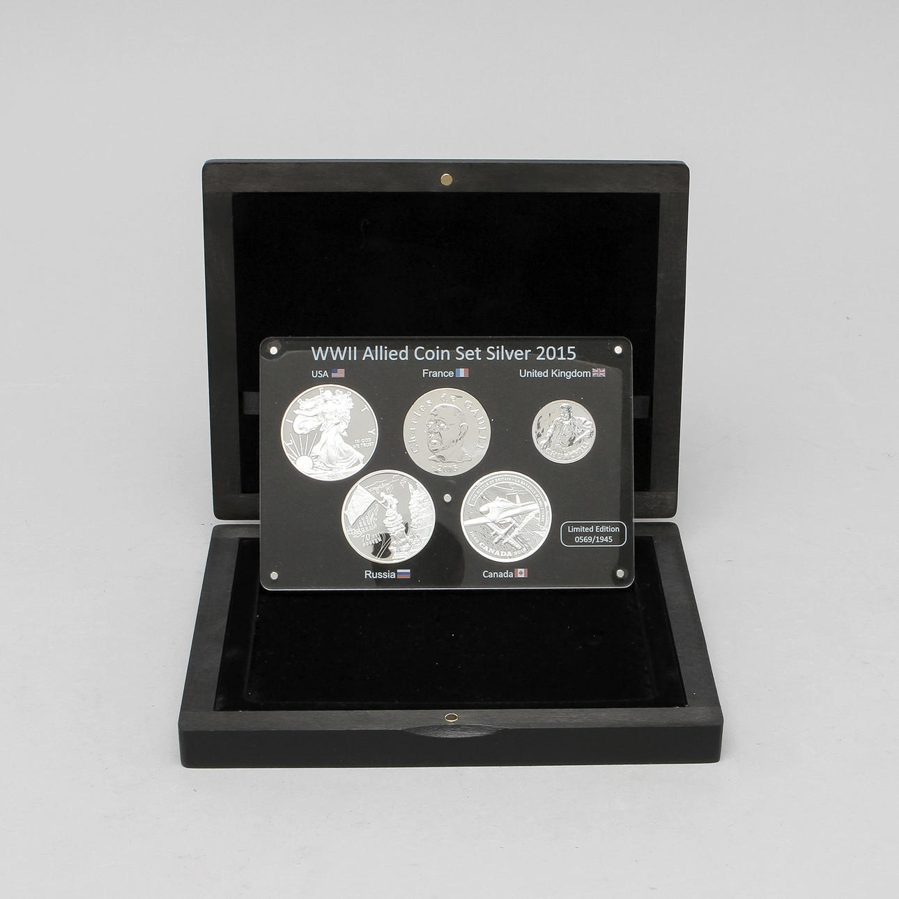 SILVERMYNT, 5 delar ur WWII Allied Nations.