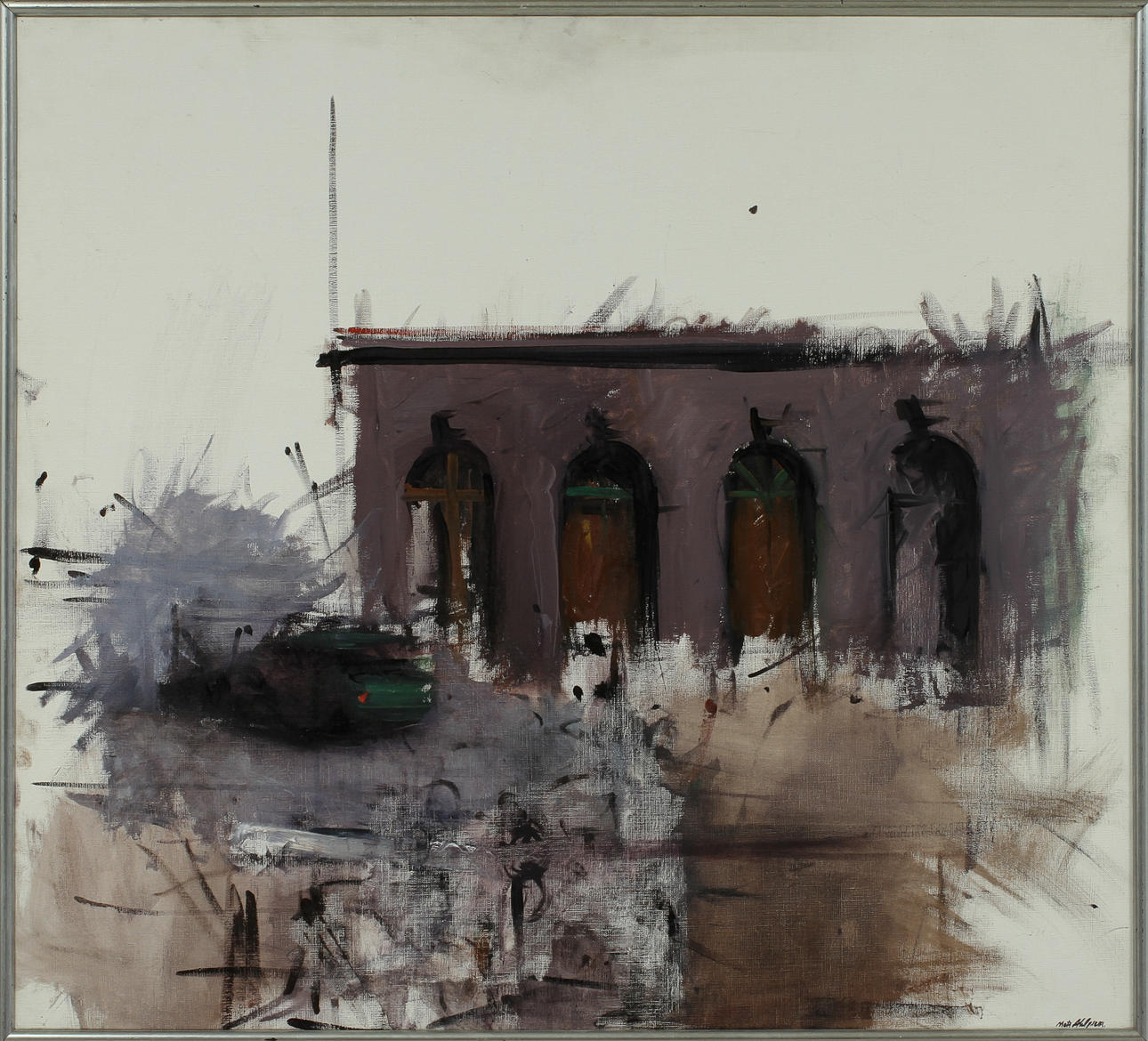 MATS AHLGREN. Stadsbild, olja på duk, sign.