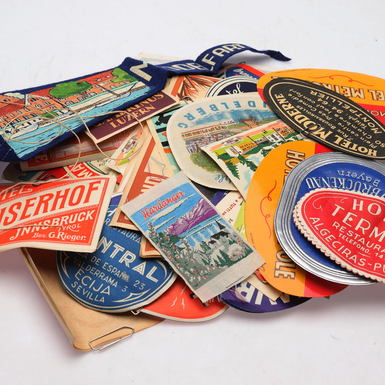 LABELS, party, hotels, different countries, 20th century.