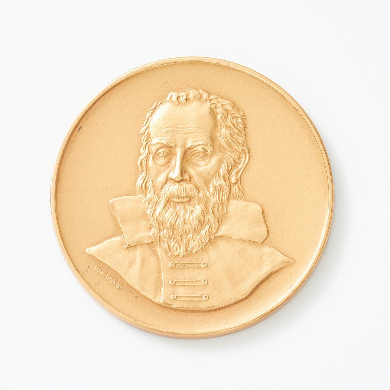 MEDAL, 22 k gold, Banca d'Italia 1893-1993, portrait depicting