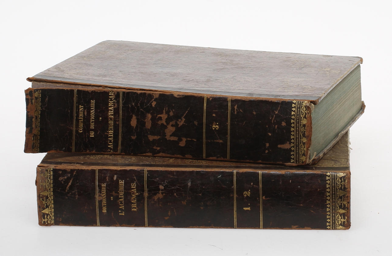 DICTIONNAIRE DE L'ACADÉMIE FRANÇAISE, 2 volymer, 1845.