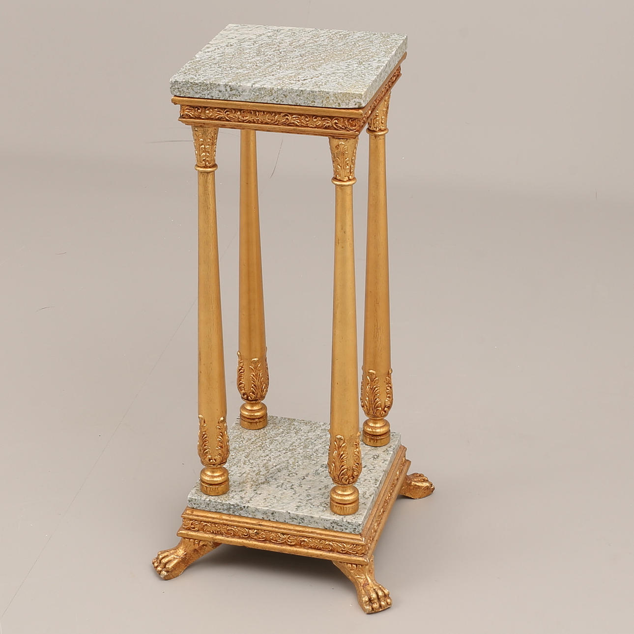 PIEDESTAL, bronserat trä, 1900-tal.