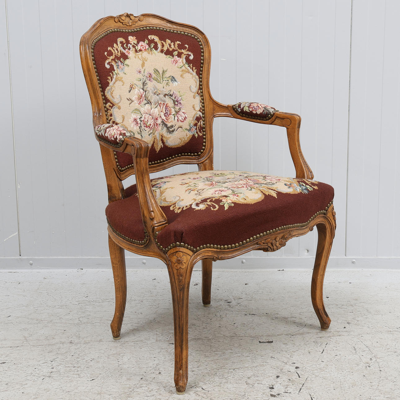 An armchair, Rococo style, 20th century.