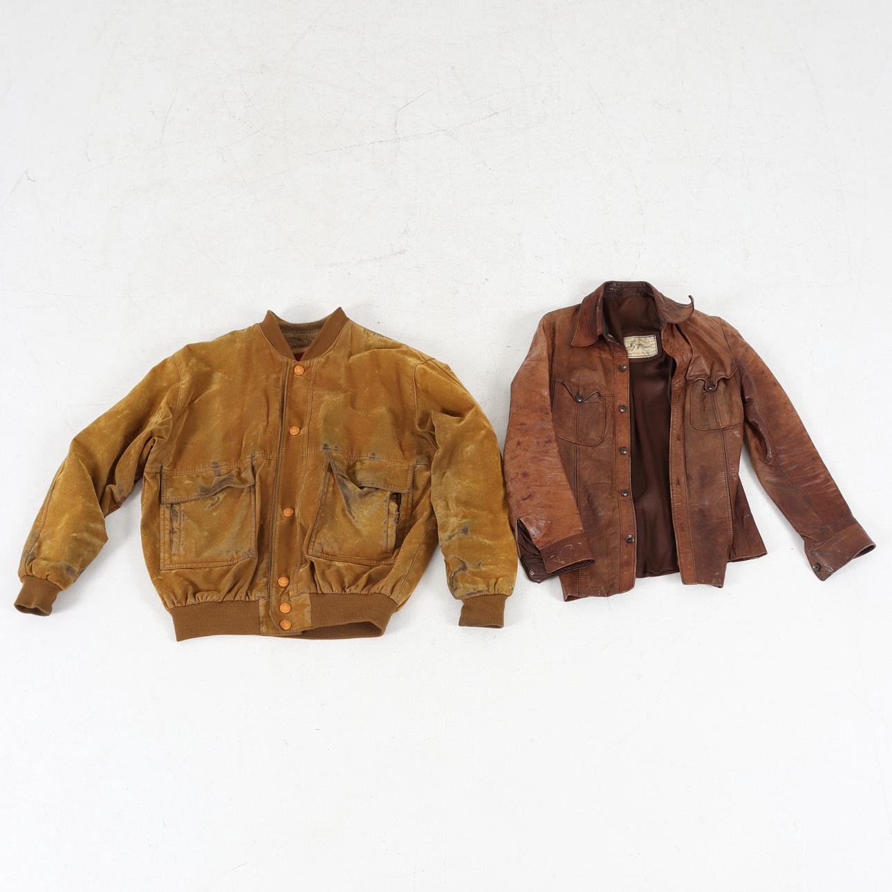 LEATHER JACKET and SUEDE JACKET, Vincent & Co, Alta Moda. Gruno Et