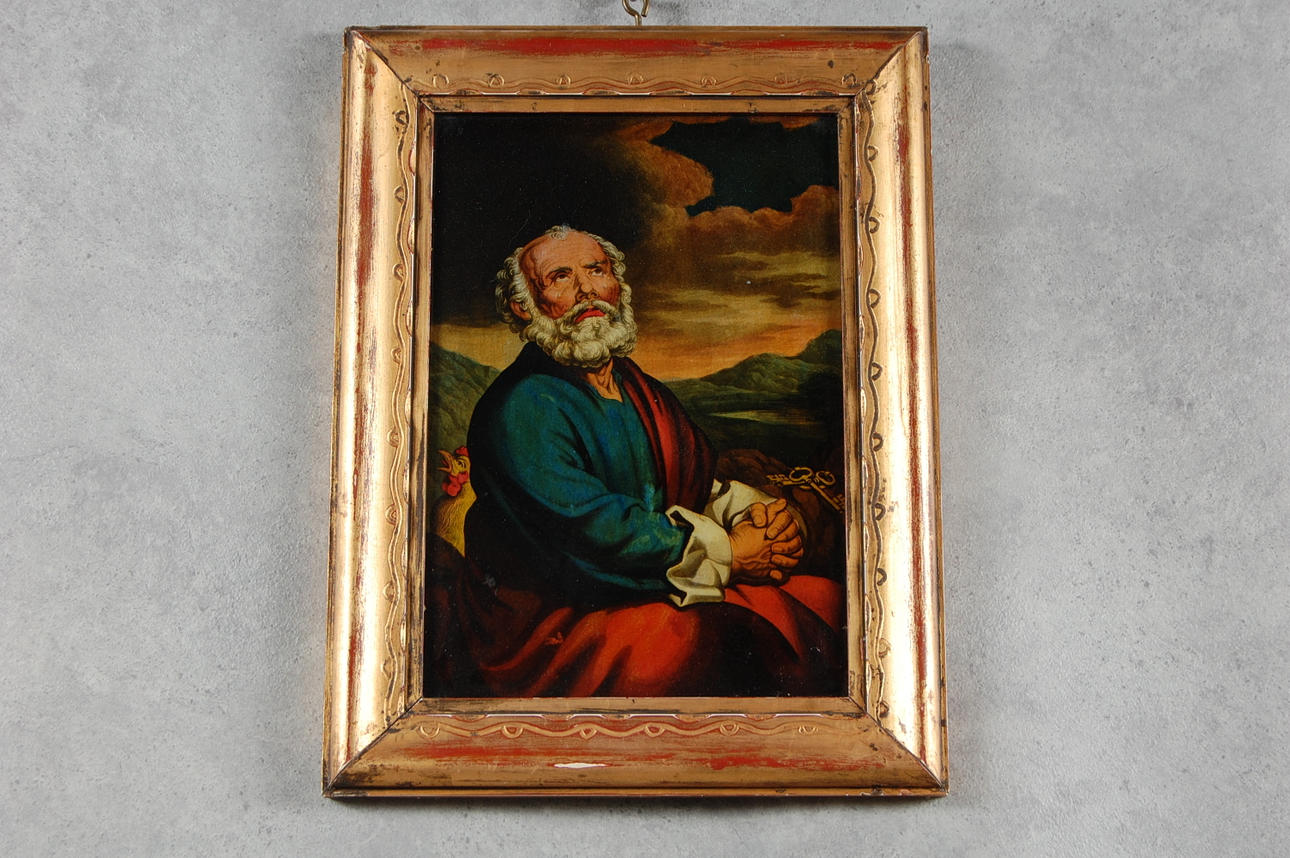 DEKORATIVA TRYCK PÅ GLAS, religiösa motiv, 18-1900-tal.